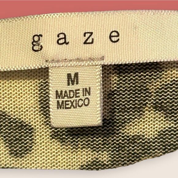 🐆 GAZE LONG SLEEVE TWIST FRONT ANIMAL LEOPARD PRINT T-SHIRT SUPER SOFT MEDIUM - Picture 5 of 5